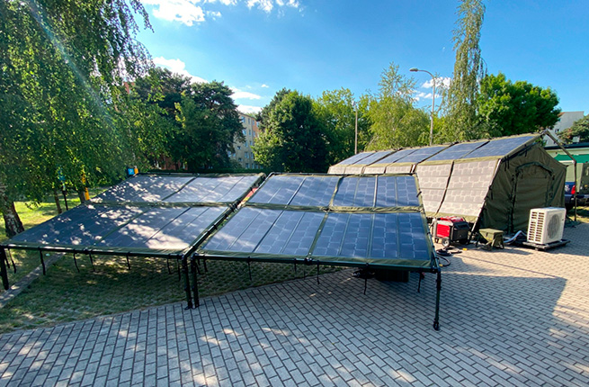 Paneles solares de Grid power solutions con excelente rendimiento energético