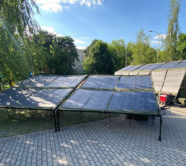 Paneles solares ideales para ayuda en catástrofes de Power Grid.